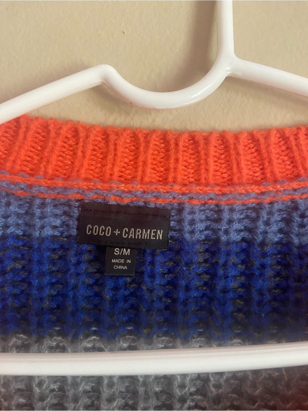 Coco+Carmen Maximalist Eclectic Cozy Retro Multicolor Striped Oversized Sweater - Picture 3 of 4